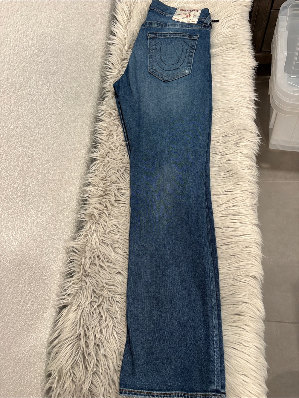 True Religion Ricky Blue Distressed Jeans - Picture 3 of 3
